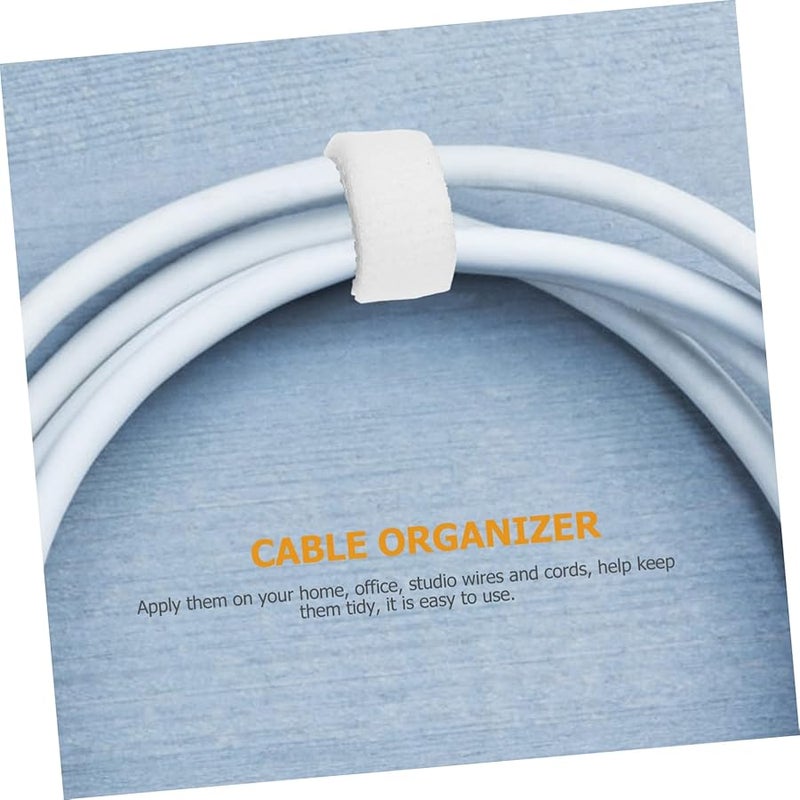 أشرطة الكابلات ذاتية اللصق 25X25X1 سم، أربطة تنظيم الحبال القابلة لإعادة الاستخدام للإلكترونيات والكمبيوتر المحمول والهاتف - Image 4