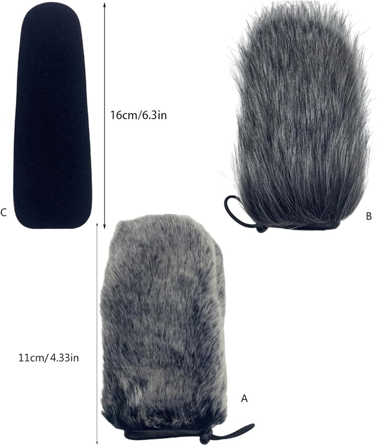 D Color Portable Microphone Windshield Faux Furry Windproof Muff Cover For Outdoor Sound Recording - Image 3