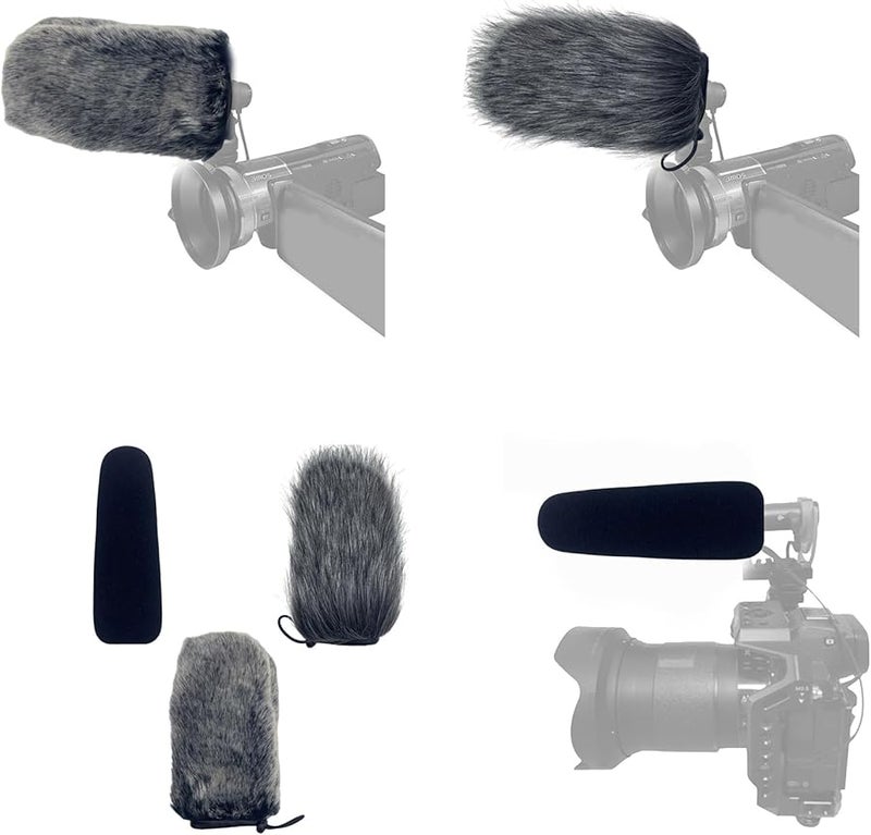 D Color Portable Microphone Windshield Faux Furry Windproof Muff Cover For Outdoor Sound Recording - Image 1