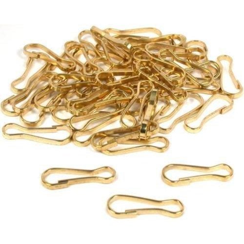 FindingKing 50 Lanyard Hooks Key Chain Hobby Craft Brass Parts - Image 1