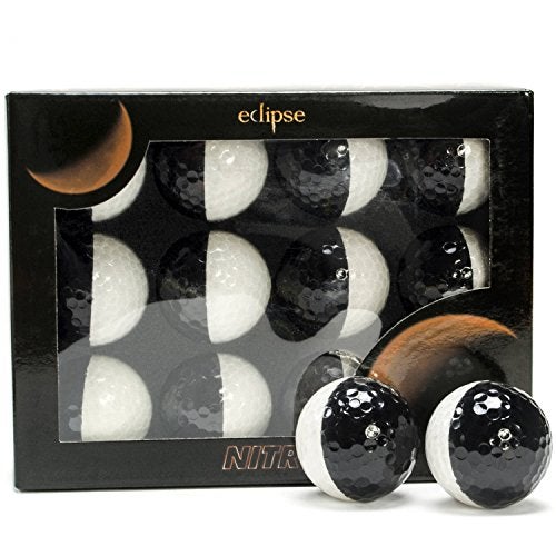 Nitro Eclipse Golf Balls, White/Black - Image 2