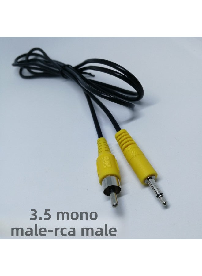 Direct Audio Cable Mono 3.5 Male-RCA Male Audio Computer Cable Aux Audio Cable Lotus-Color:Black-Length:1.5 M  - Image 1