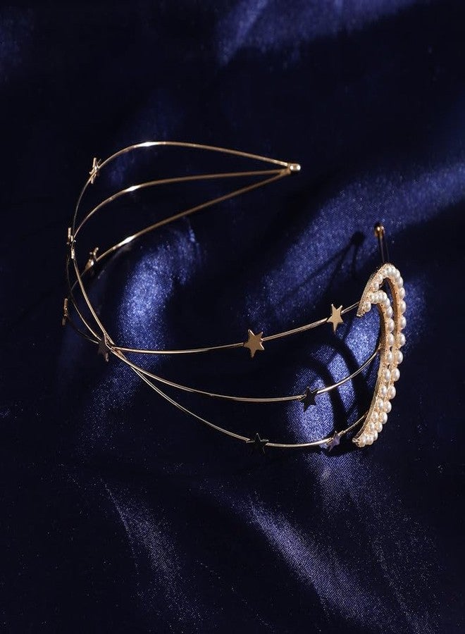 SOHI Gold Hair band for Women and Girls | Stones, Crystals, Embellished | Head Jewellery for women | Hair belt for girls | Fancy hair band | Hair Accessories for brides - Image 2