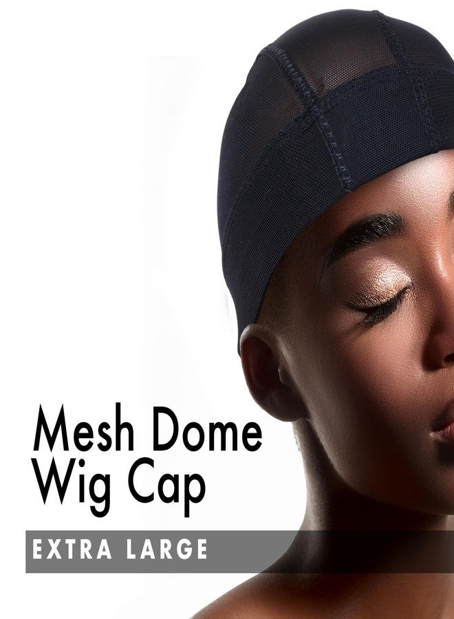 DONNA Mesh Dome Wig Cap Wig Head Wig Caps for Women Hair Net XL Black - Image 4