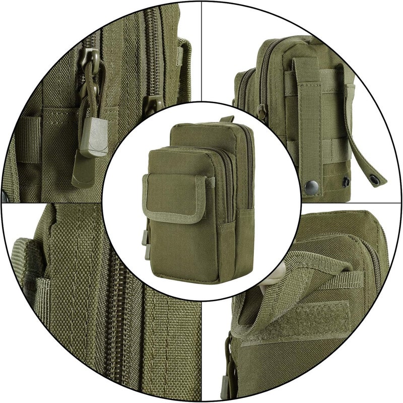 FRTKK 2 Pack Molle Pouches - Tactical Compact Water-Resistant EDC Pouch Bag Small Utility Pouch - Image 4