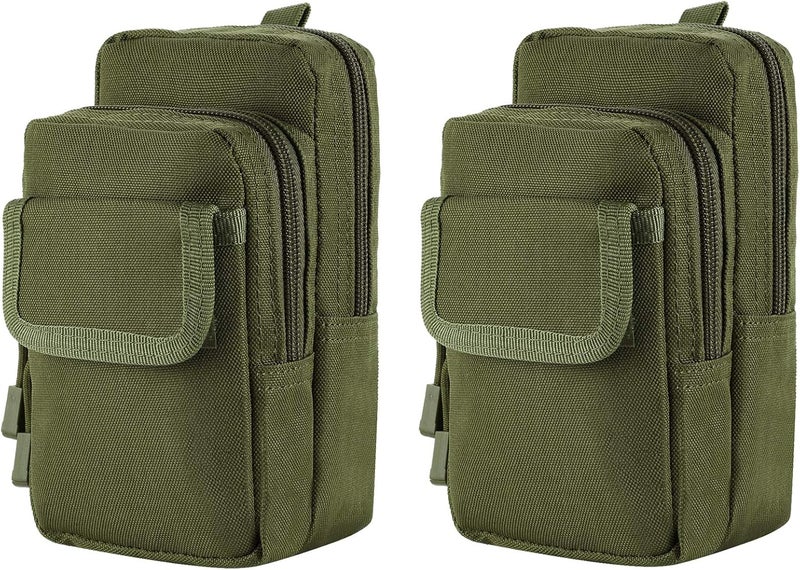 FRTKK 2 Pack Molle Pouches - Tactical Compact Water-Resistant EDC Pouch Bag Small Utility Pouch - Image 1