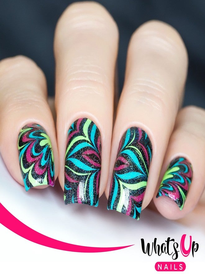 Whats Up Nails - B002 Water Marble to Perfection Stamping Plate for Nail Art Design - Image 3