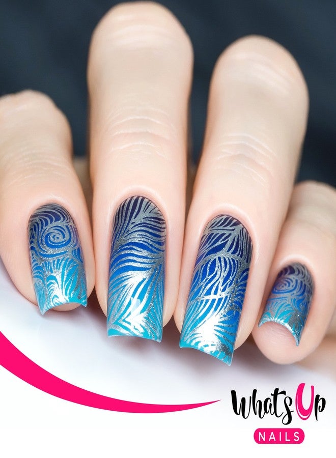 Whats Up Nails - B002 Water Marble to Perfection Stamping Plate for Nail Art Design - Image 4