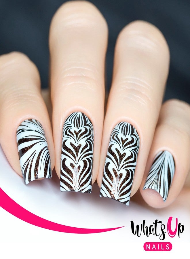 Whats Up Nails - B002 Water Marble to Perfection Stamping Plate for Nail Art Design - Image 2