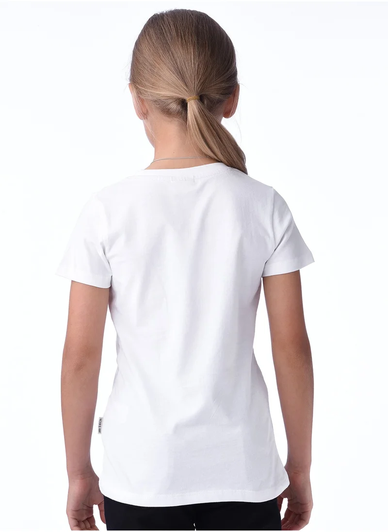 فكتور اند جين Victor and jane Girls T-shirt - Offwhite