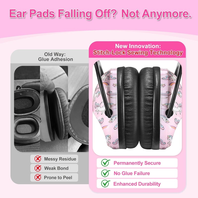 Zohan Kids Ear Protection 2 Pack, Hearing Protection Safety Ear Muffs for Children Have Sensory Issues, Adjustable Noise Reduction Earmuffs for Concerts, Fireworks, Air Shows (Nebula&Unicorn) - Image 2