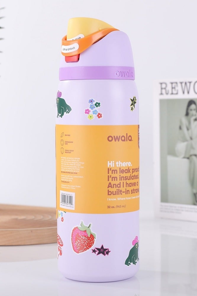 Owala Insulated Stainless Steel Water Bottle With Straw For Sports Travel And School BPA Free Sports Water Bottle(32OZ) - Image 2