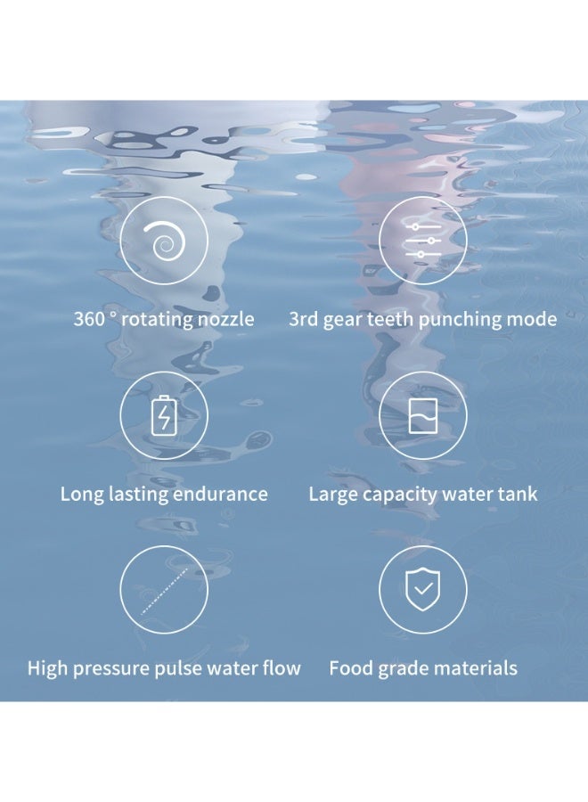 EXCLIFE Portable electric water flosser 200ml, 3 cleaning modes, 4 nozzles - Image 3