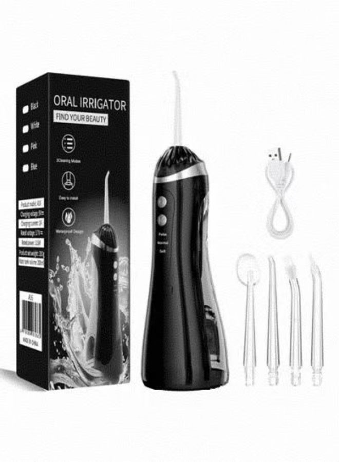 EXCLIFE Portable electric water flosser 200ml, 3 cleaning modes, 4 nozzles - Image 1