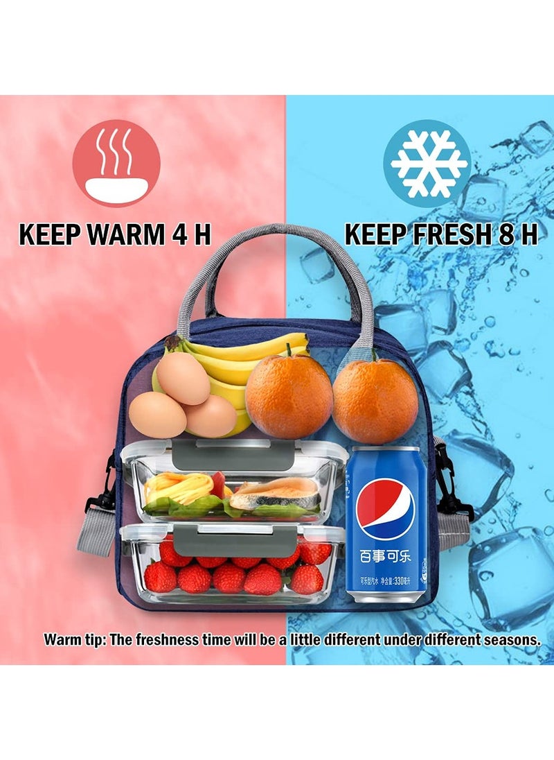 VIO Insulated Waterproof Lunch Bag Thermal Reusable Lunch Bag For Office Work School College Travel Picnic Small Cooler Tote Bag for Men Women Boys Girls Indoor Outdoor  - Image 2