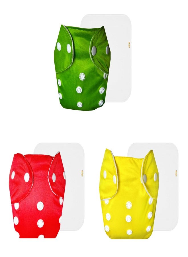 حفاضات قماشية دمبلدو لايت مع حشوة قطنية (عبوة من 3 قطع) | ملائمة ومريحة | تسمح بمرور الهواء | أزرار كبس قابلة للتعديل | تغيير حفاضات بدون قلق | من 3 أشهر إلى سنتين | للجنسين - Image 1