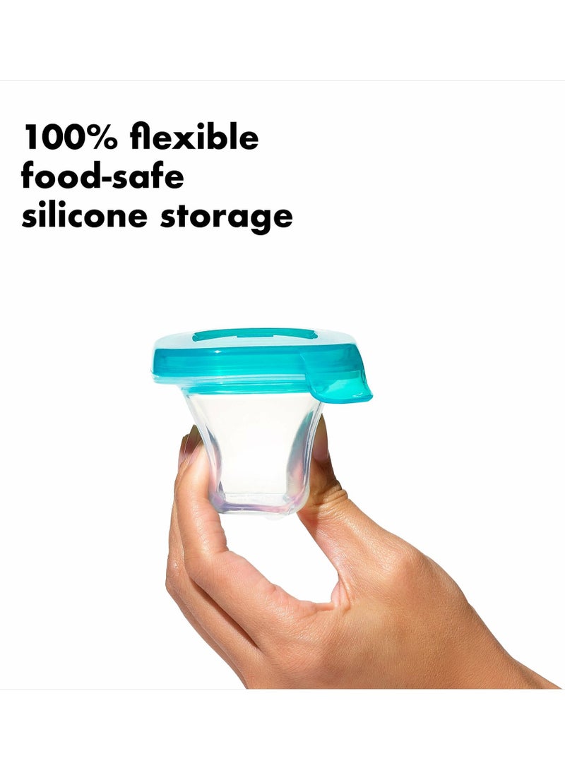أوكسو حاويات تخزين الفريزر المصنوعة من السيليكون من Baby Blocks سعة 2 أونصة - عبوة من 6 قطع - Image 2