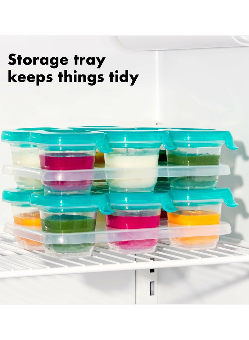 أوكسو حاويات تخزين الفريزر المصنوعة من السيليكون من Baby Blocks سعة 2 أونصة - عبوة من 6 قطع - Image 3