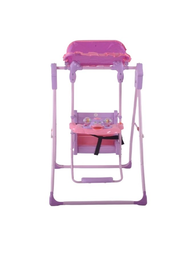Swing for Kids - Baby Swing with Stand and Metal Body Frame - Perfect for Indoor and Outdoor - for Boys and Girls of Age 6 Months and Above_pink - Image 2