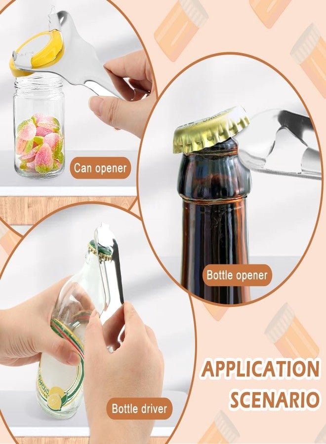 Kazheon 2pcs Mason Jar Opener, Stainless Steel Multi-Purpose Jar Opener, Easy-Twist, Comfortable Grip, Wide Application - Image 4