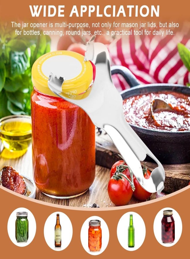 Kazheon 2pcs Mason Jar Opener, Stainless Steel Multi-Purpose Jar Opener, Easy-Twist, Comfortable Grip, Wide Application - Image 5