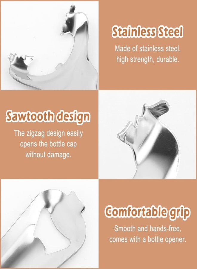 Kazheon 2pcs Mason Jar Opener, Stainless Steel Multi-Purpose Jar Opener, Easy-Twist, Comfortable Grip, Wide Application - Image 3