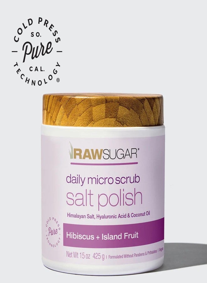 RAW SUGAR RawSugar Daily Micro Salt Scrub for Body, Exfoliates & Brightens, 15 oz - Image 3