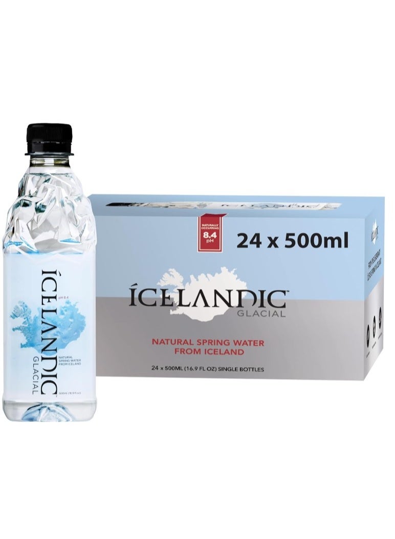 Icelandic Glacial Natural Spring Water from Iceland, 500ml, 24 Count - Image 1