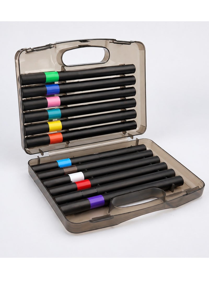 4packs of acrylic markers, 12 colors per pack, for drawing on wood, glass, and fabric. - Image 2