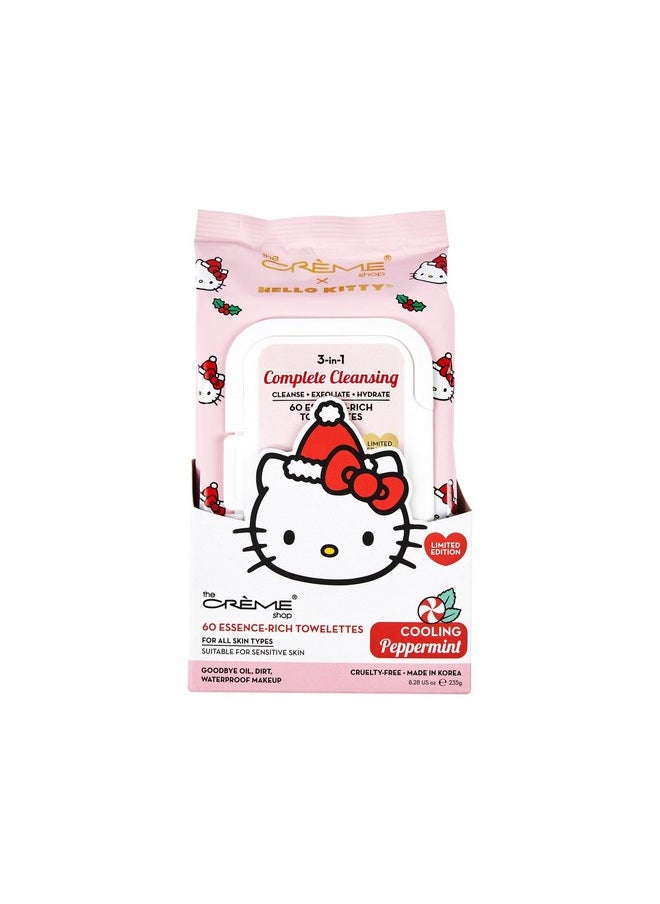 The Creme Shop - X Hello Kitty 3In1 Towelettes Cooling Peppermint Cleanse Exfoliate Hydrate Wipes For Face & Body All Skin Types Refreshing With Peppermint & Allantoin - Image 1