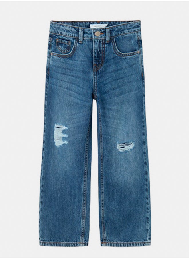 NAME IT name it Girls Rose Wide Leg Jeans 1411  - Image 1