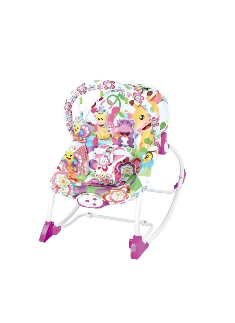 Reclinable Infant To Toddler Soothing Bouncer with Calm Vibration and Music Function - Violet