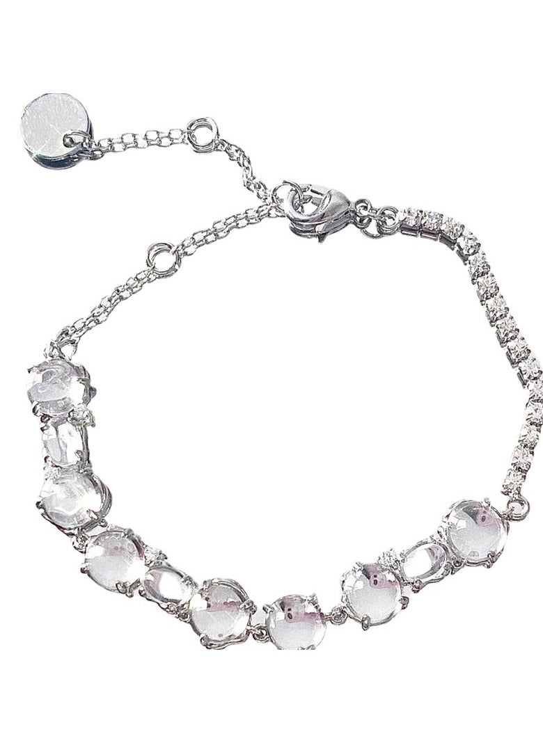Generic - Silver Premium Crystal Bead Bracelet - Image 1