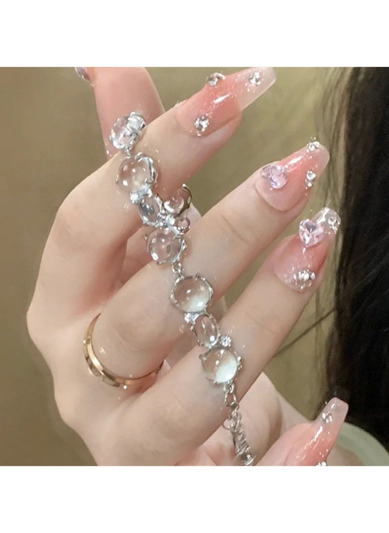 Generic - Silver Premium Crystal Bead Bracelet - Image 1