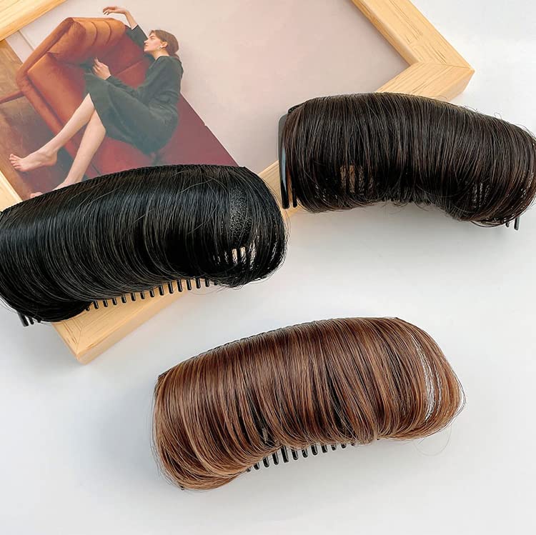 ericotry 1Pcs Womens Hair Bun Invisible False Hair Clip Bump It Up Volume Hair Base Fluffy Princess Styling Increased Hair Pad Styling Insert Tool Hair Accessories (Light Brown) - Image 3
