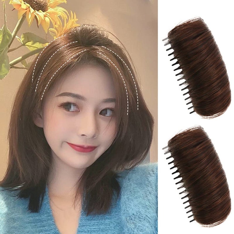 ericotry 1Pcs Womens Hair Bun Invisible False Hair Clip Bump It Up Volume Hair Base Fluffy Princess Styling Increased Hair Pad Styling Insert Tool Hair Accessories (Light Brown) - Image 5
