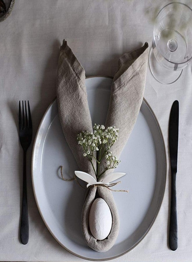 wonlex Easter Napkin Rings Set of 6, White Rabbit Ear Napkin Holder Ring for Spring, Wedding, Dinner Party, Banquet, Birthday (Easter Bunny) - Image 5