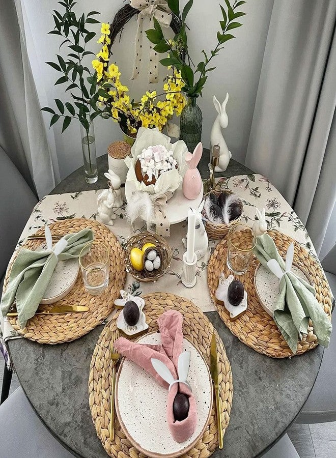 wonlex Easter Napkin Rings Set of 6, White Rabbit Ear Napkin Holder Ring for Spring, Wedding, Dinner Party, Banquet, Birthday (Easter Bunny) - Image 4