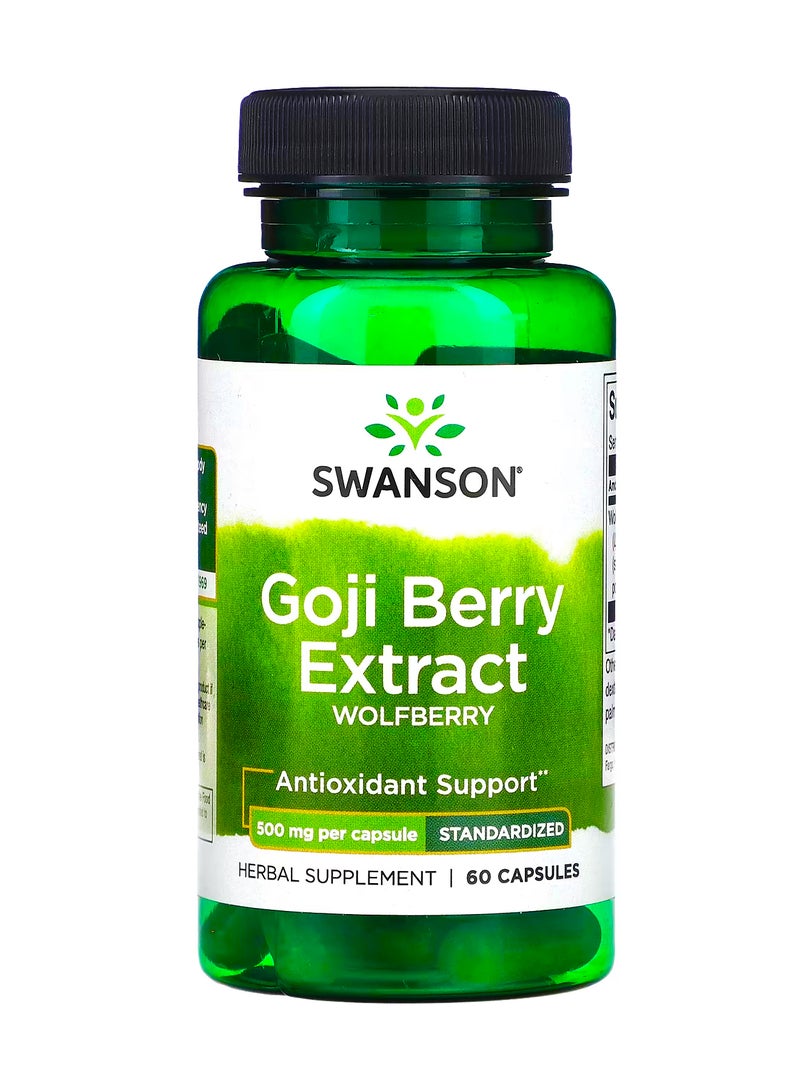 Goji Berry Extract, 500 mg, 60 Capsules