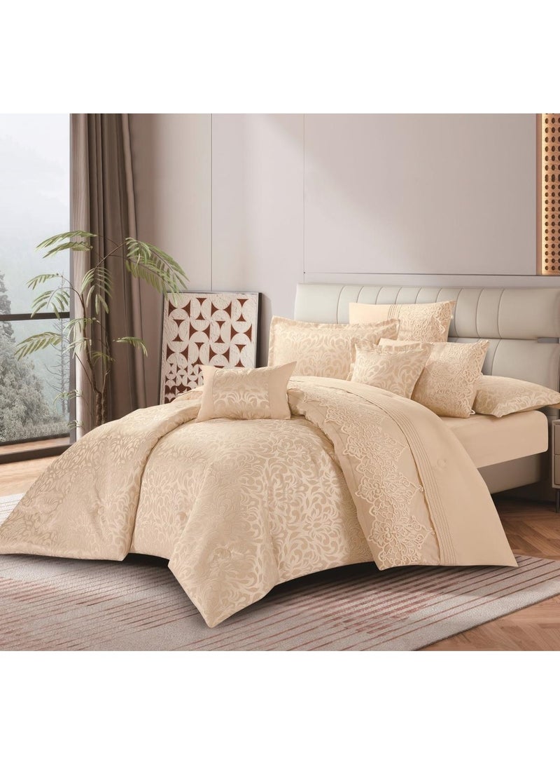 Bridal bedspread set, 8 pieces, summer bag, full filling, Chanel fabric with microfiber - Image 3