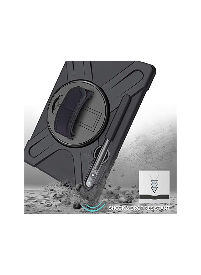 Procases Galaxy Tab S8 2022 / Tab S7 2020 11 Inch Case (Sm-X700/X706/T870/T875) With S Pen Holder, Rugged Heavy Duty Shockproof Rotating Kickstand Protective Cover For Galaxy Tab S8 S7 11" -Black - Image 5