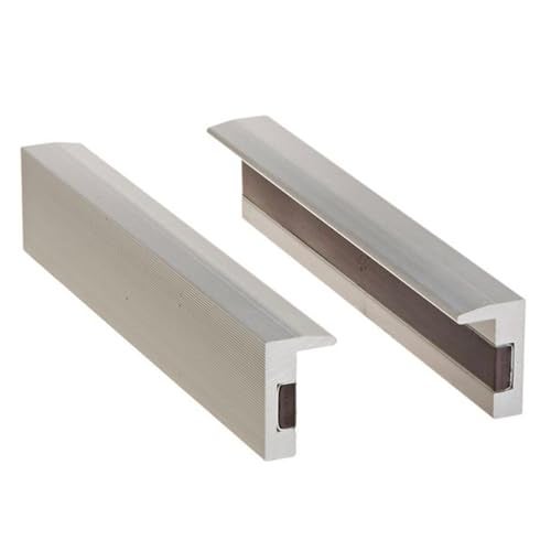 Yost Tools Yost Vises MA-360 Universal 6" Magnetic Aluminium Vise Jaw Caps Smooth Serrated Vise Jaw Cover Jaw Cover fits 6" Inch Vise Easily Attach with Magnet Strip - No Bolts Needed 1 Pair - Image 5