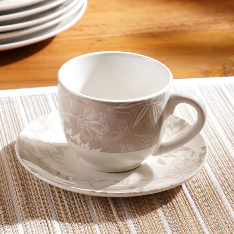 Pan Home طقم عشاء من البورسلين مكون من 30 قطعة - رمادي - Image 5