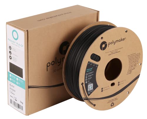 polymaker خيوط بوليمكر كربون فايبر PLA بقطر 1.75 مم، خيوط PLA مدعمة بألياف الكربون لطابعة ثلاثية الأبعاد بوزن 1 كجم - بوليلايت 1.75 مم خيوط PLA للطباعة ثلاثية الأبعاد قوية وسهلة الطباعة ومطفية - Image 3