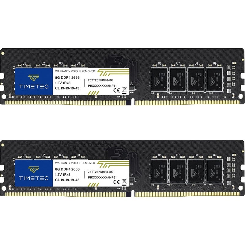 KIT GB DDR4 2666MHz PC4-21300 Unbuffered Non-ECC 1.2V CL19 1Rx8 288 Pin UDIMM Desktop PC Computer Memory RAM Module Upgrade ( KIT(GB - Image 1