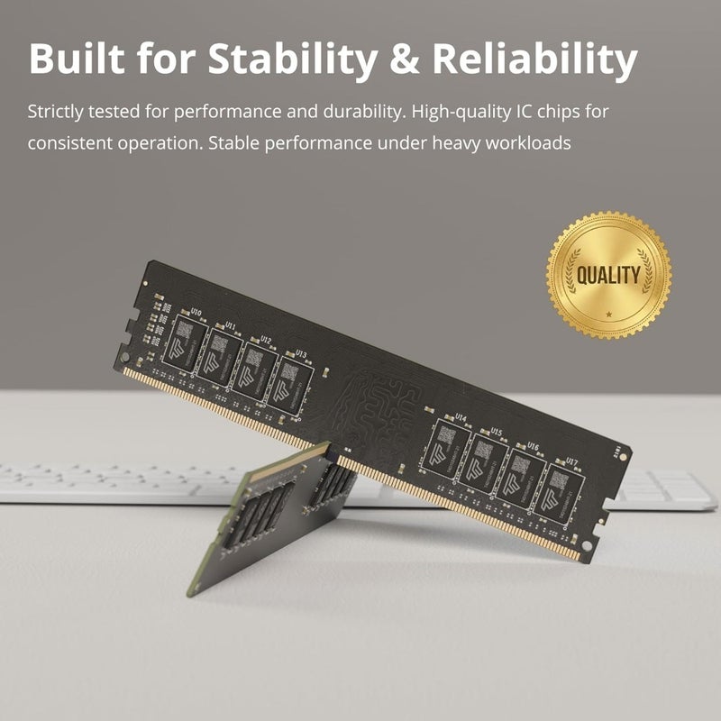 KIT GB DDR4 2666MHz PC4-21300 Unbuffered Non-ECC 1.2V CL19 1Rx8 288 Pin UDIMM Desktop PC Computer Memory RAM Module Upgrade ( KIT(GB - Image 4