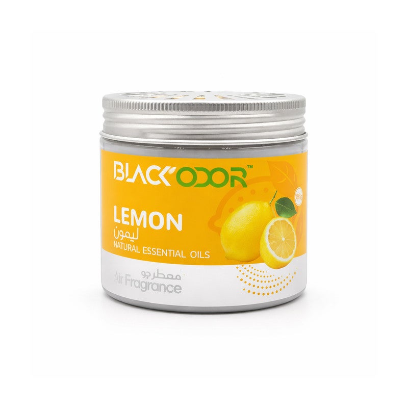 Black Odor Lemon Air Freshener Gel for Car, Home & Office - Natural Essential Oils - 100% Spill Proof Odor Eliminator - Long Lasting Citrus Fragrance - Versatile Scent for Dashboard, Cup Holder, Bedroom, Living Room & Work Spaces - Non-Toxic - Image 3