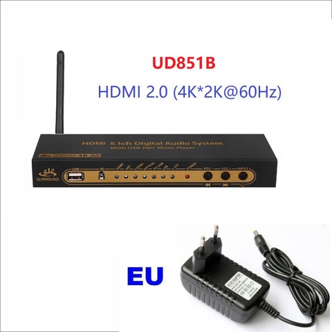 5.1 Channel Audio Decoder DAC Bluetooth HDMI Splitter UD851B European gauge