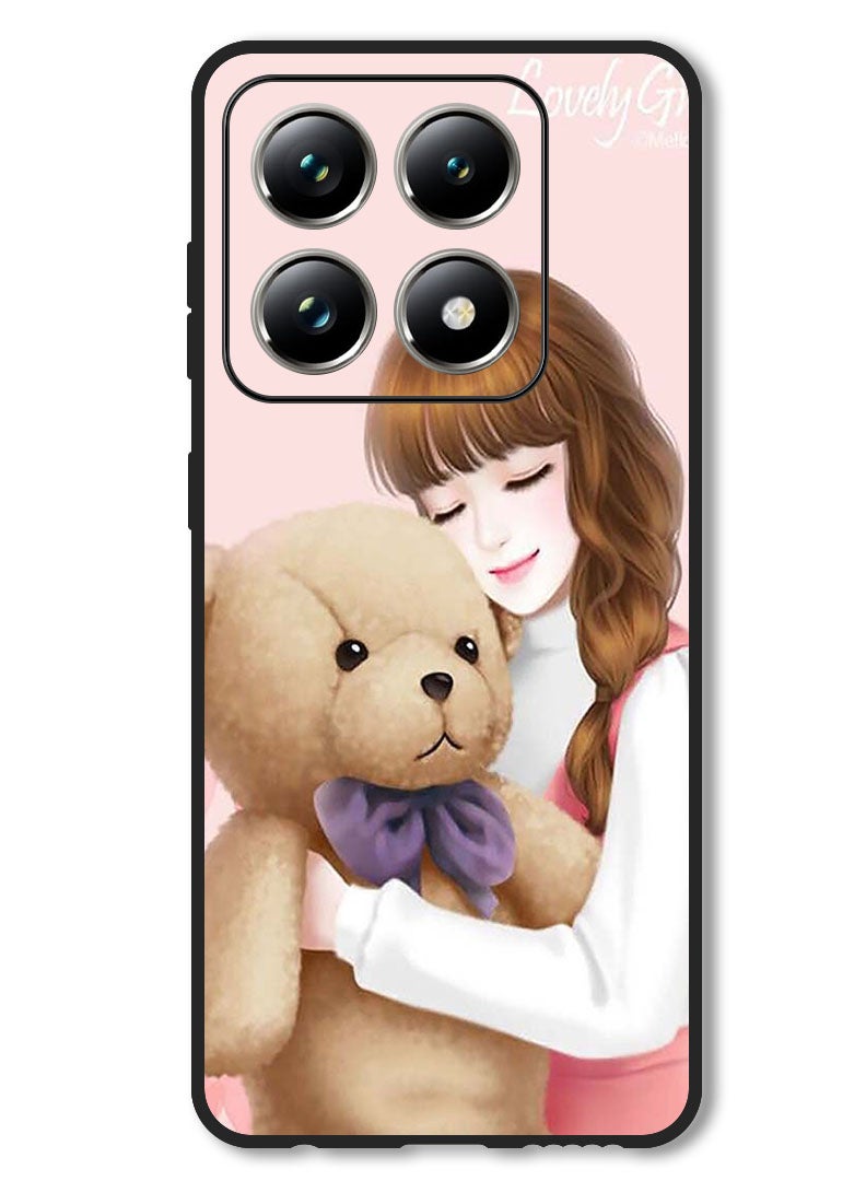 Theodor Case Compatible with Xiaomi 14T Pro Protection Shockproof Bumper Cover Lovely Girl Witih Teddy - Image 1