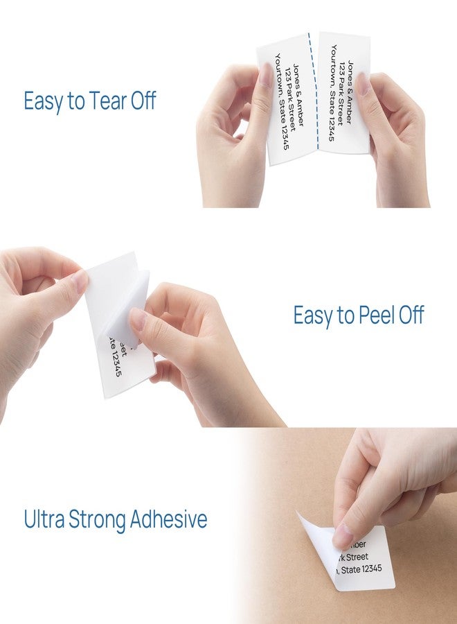 POLONO Genuine 2.25" x 1.25" Direct Thermal Label, Self-Adhesive Address Shipping Thermal Label, Barcodes, Address Postage Labels Compatible with POLONO PL80E, PL70E, PL60 Label Printer (1000 Labels) - Image 2
